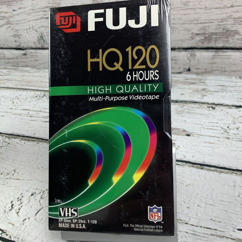 FUJI HQ 120‎ VHS Videotape 6 Hours High Quality Multi Purpose Sealed T-120